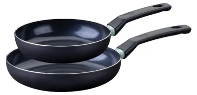 Productafbeelding van Stel de set van 2 keramische anti-aanbakpannen van Fackelmann Brandao in, met een diameter van 20 en 24 cm