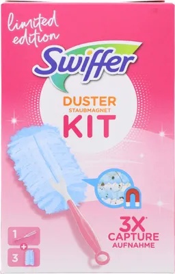 Produktbild von Swiffer Staubmagnet KIT Limited Edition in Pink Staubwedel Handgriff & 3 Tücher