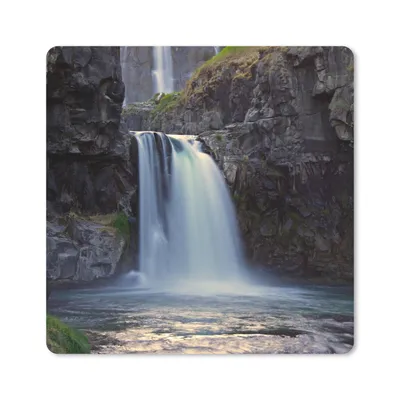 Produktbild von MuchoWow® Mauspad Mousepad Wasserfall - Wasser - Felsen 30x30 cm - Mousepads - Maus Mat - Pad - Mausunterlage - Gaming