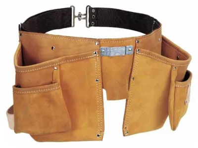 Image de Ceinture double porte outils-clous cuir - STANLEY - 2-93-200