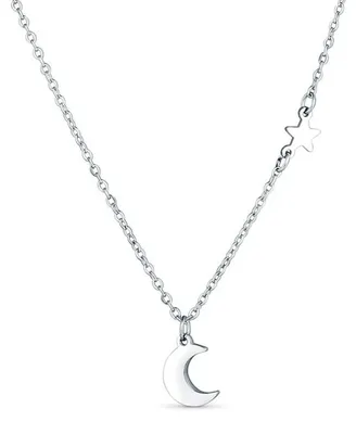 Immagine prodotto di Collana chirale con ciondolo a forma di luna in argento