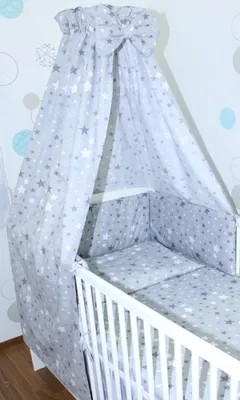 Produktbild von Vollstoff Himmel für Baby Bett Vollstoffhimmel Betthimmel - 26. Star Dunkel
