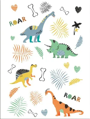 Produktbild von Little Dino Tattoos, ca. 30 Stück, Dinosaurier & Pflanzen Motive, 14x21 cm, Kinderparty