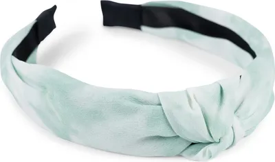 Produktbild von styleBREAKER Damen Stoff Haarreif mit buntem Batik Farbverlauf Muster, Twist Knoten, Headband, Haarschmuck 04027046