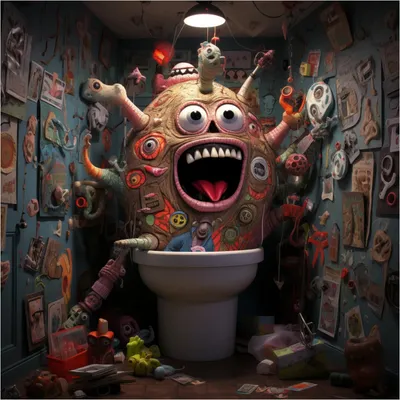 Produktbild von Wallario selbstklebende Möbelfolie/ Tischdecke für Innen und Außen, Größe: 70 x 70 cm - Kloalarm - Toilettentroll
