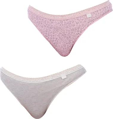 Produktbild von Janira 2er-Pack Damen-Baumwoll-Tangas Coquettes Cuorilines 1031159