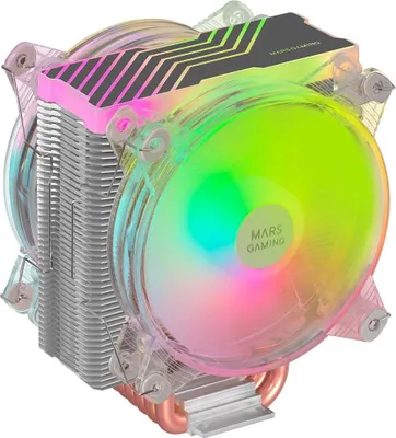 Produktbild von Mars Gaming MCPU66, Luftkühlung, 12 cm, 800 RPM, 1600 RPM, Silber, Transparent