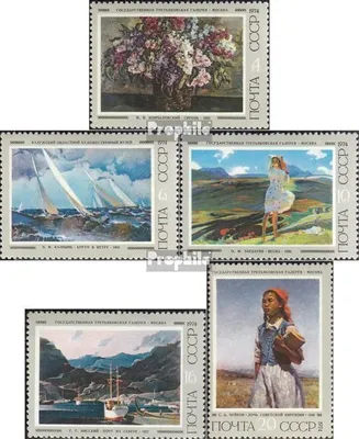 Produktbild von Briefmarken Sowjetunion 1974 Mi 4266-4270 (kompl.Ausg.) gestempelt Sowjet. Malerei