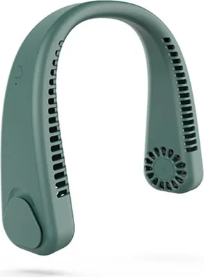 Zdjęcie produktu dla Wiszący wentylator na szyję przenośny leniwy bezlistny wiszący wentylator na szyję chłodzący wyciszony sport na świeżym powietrzu przenośny ładowany przez USB prezent F2-Wiszący wentylator na szyję-Zielony