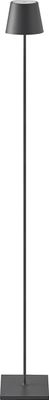 SIGOR Nuindie Stehleuchte - Dimmbare LED Akku-Stehlampe Indoor & Outdoor, IP54 spritzwassergeschützt, Höhe 120 cm, aufladbar mit Easy Connect, 12 h Leuchtdauer, nachtschwarz