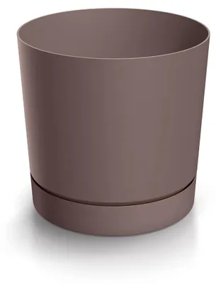 Produktbild von Tubo P 180 runder Blumentopf mit Untersetzer | Marsala