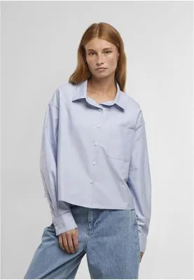 Zdjęcie produktu dla Koszulka damska Urban Classics, krótka koszula oksfordowa, kolor: jasnoniebieski, rozmiar: XL