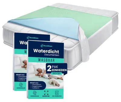 Matratzenschutz 160×90 cm, wasserdicht, waschbar, 2 Stück