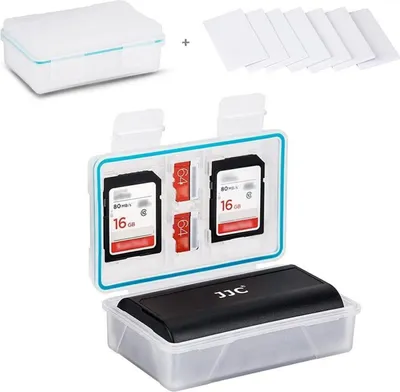 Produktbild von JJC Batteriefach Halter Box für Kamera SD Karten Canon Sony Fuji Nikon
