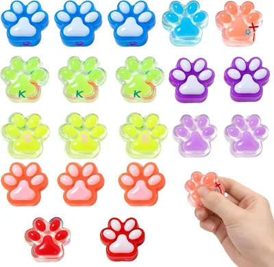 Productafbeelding van Mini squishy - Set van 20 - Kattenpoten squishy - Squishy poot mini kattenpoten
