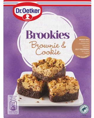 Produktbild von Dr. Oetker Verwen Brookies 430g – Saftige Brownie-Cookie Kombination