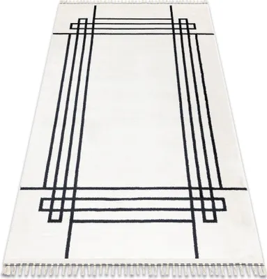 Produktbild von Teppich AMOUR 53096C Sahne - Rahmen, Linien modern, elegant beige 78x150 cm