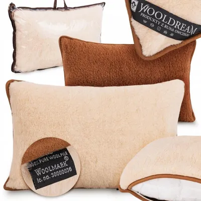 Produktbild von Wooldream Kamelwoll-Schlafkissen, Natürliche, Antiallergisch, Weich, 60x40