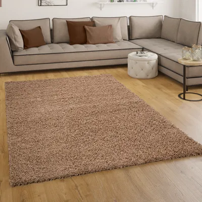 Produktbild von Shaggy Hochflor Langflor Teppich Sky Einfarbig in Beige Grösse 70x250 cm