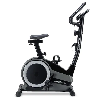Productafbeelding van URBOGYM BOOZE Hometrainer, Fitnessfiets voor Thuis, 14 Weerstandsniveaus, Verstelbaar Zadel en Stuur, LCD-display, Cardiotraining, Max. 135 kg