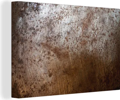 Zdjęcie produktu dla OneMillionCanvasses® - Obrazy na płótnie - 150x100 cm, rdza - srebrny - metal, dekoracja ścienna - zdjęcie na płótnie - obraz na drewnianej ramie