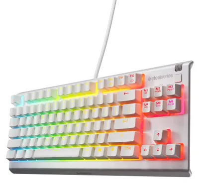 Produktbild von SteelSeries Apex 3 TKL White RGB Gaming-Tastatur – Kompakter Tenkeyless-Formfakt