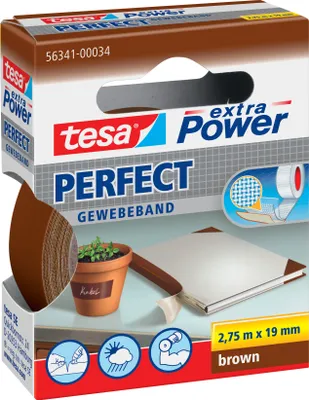 Produktbild von Tesa Gewebekleb. 2,75m x 19mm extra Power braun Perfekt 56341
