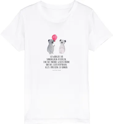 Produktbild von Mr. & Mrs. Panda Kleinkinder T-Shirt Koala Luftballon 12-14 Jahre (152/164) - Weiß - Geschenk, Party, Kindershirt, Teenager, Bio Kinder, Baumwoll, Geburtstag