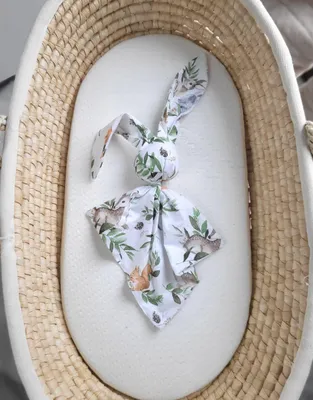 Produktbild von Kaninchen-Kuschelfilz – Baby-Zitzentuch – extra weiche und sichere Baumwolle, waldgrün