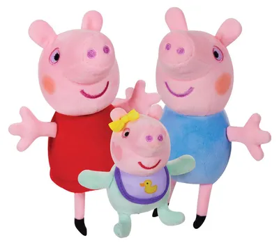Image de Jeu de peluches Peppa, George et bébé