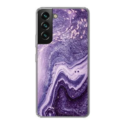 Produktbild von MuchoWow® Handyhülle Schutzhülle Hülle für Samsung Galaxy S22 Naturstein - Glitzer - Luxus Silikon Softcase Handy Hülle - Mobiltelefonhülle