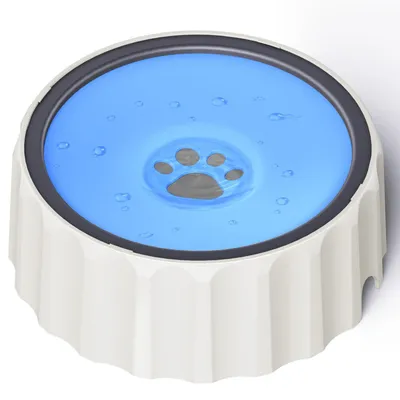 Produktbild von Wassernapf für Hunde und Katzen, 2 l, kein Verschütten, rutschfest, blau