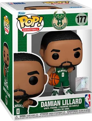 Obrázek produktu pro NBA Milwaukee Bucks Damian Lillard Pop Figure, 6-Inch Collectible