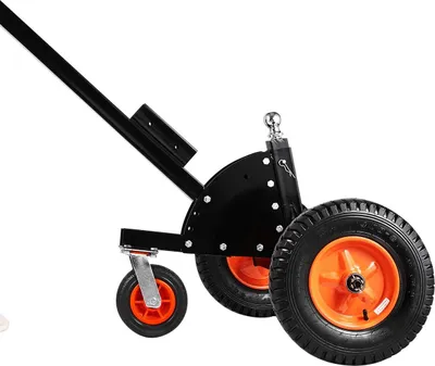Productafbeelding van 1500 lbs, multifunctionele aanhangwagen-verrijder, verstelbare hoogte van 22 en 26 inch, met 2-inch kogelscharnier en zwenkwielen