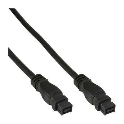 Produktbild von InLine FireWire Kabel, IEEE1394 9pol Stecker / Stecker, schwarz, 3m, Schwarz, 3 m, Männlich/Männlich, 175 mm, 225 mm, 23 mm