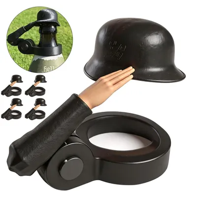Produktbild von 5PCS Beer Bottle Helmet Cap Party Decoration Bottle Top Funny Drinking Accessories PLA Plastic Gift Set
