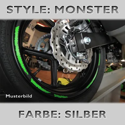 Immagine prodotto di Adesivo per bordo ""Monster"", argento, larghezza 7 mm