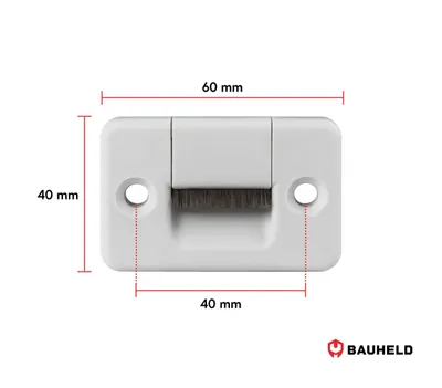 Produktbild von BAUHELD Rolladenzubehör, für Gurtbreite 14/23mm, 5 Stück, Eckig, Kunststoff, Weiß/Braun, mit integrierter Bürstendichtung, UV- & vergilbungsbeständig, zweiteilig, für Neu- & Altbau, einfache Montage ohne Gurt-Ausbau