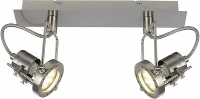 Zdjęcie produktu dla Lampa sufitowa Fiji 2 satyno-chromowana 2xGU10x50W metal wym:16x32x6cm IP20 Reality