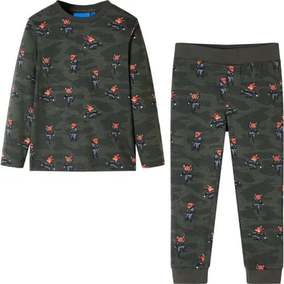 Produktbild von CLORIS Kinderpyjama mit Langen Ärmeln Khaki 128, 0,4 kg