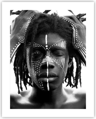Produktbild von Poster - Poster ohne Rahmen - Afrika Ethnisch Schwarz - 40x50 cm - Wand Bild - Wanddeko - Wandbilder - Kunstposter - Wandposter - Bilder - Kunstdruck - Wanddekoration - Wandbild - P2XPA40x50-5159