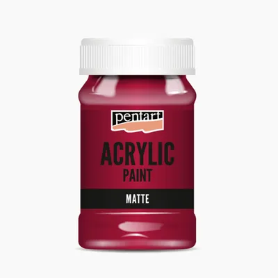Produktbild von PENTART Acrylfarbe matt, 100 ml, Karmin