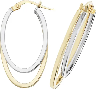 Image de Boucles d'Oreilles Créoles Femme Or 375/1000 - 28mm*15mm; TRS143509KY
