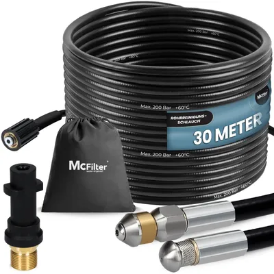 Produktbild von McFilter 30m Rohrreinigungsschlauch Set 200bar kompatibel mit Kärcher