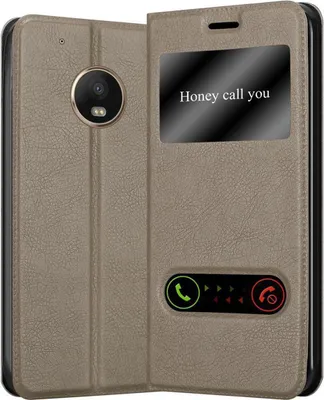 Image de Cadorabo Housse pour Motorola MOTO G5 PLUS Housse marron Housse téléphone portable Book Case Cover Etui