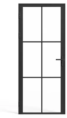 Produktbild von Zweiteilige Türen aus Aluminium und gehärtetem Glas - H 204 x B 93 cm - SEROTO