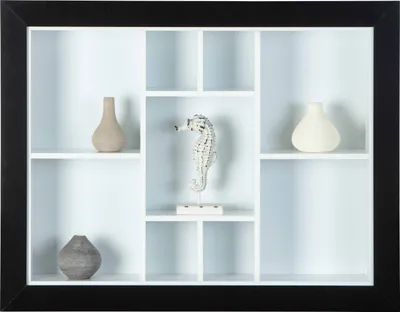 Produktbild von Inter Link Sammlervitrine QUARIUM SCHWARZ/Weiß MDF