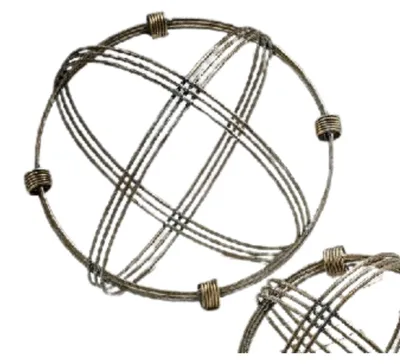 Image de Boule décorative en métal, couleur or, 23 cm, Or, Dimensions