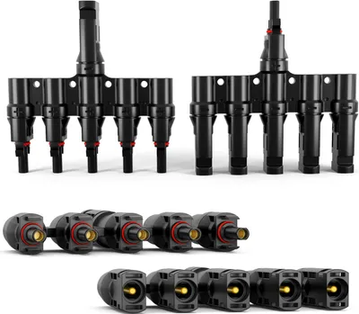 Produktbild von hb-digital PV Steckverbinder Solarstecker Verteiler Typ-T 5-fach für Photovoltaik