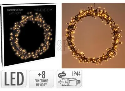 Produktbild von Koopman LED Weihnachtskranz 38cm warmweiß für innen und außen